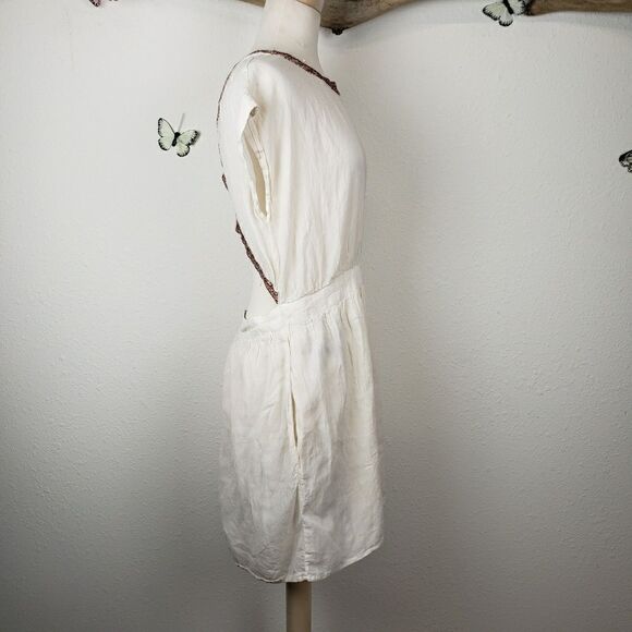 MNG mango boho embroidered mini dress open back - Picture 7 of 8